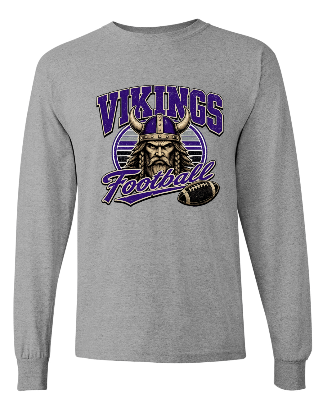 Long Sleeve - Sport Grey - Viking Retro