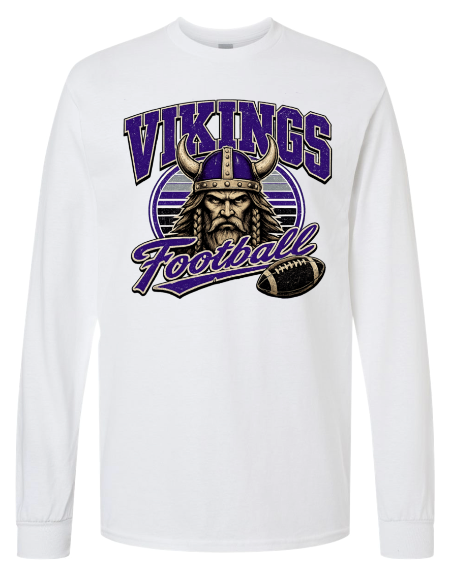 Long Sleeve - White - Viking Retro