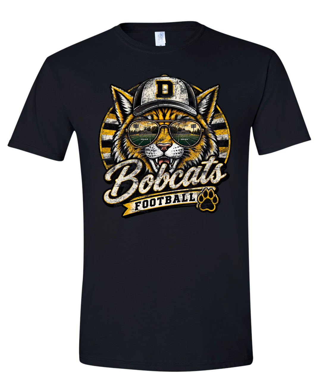 T-Shirt - Black - Retro Cat