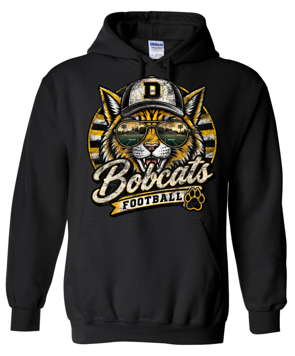 Hoodie - Black - Retro Cat