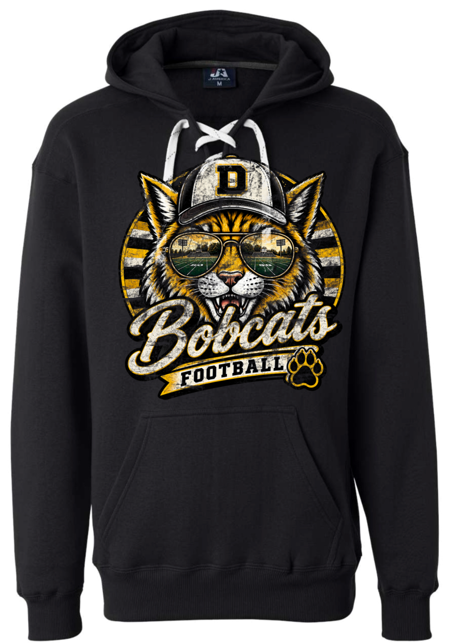 Hoodie lace - Black - Retro Cat
