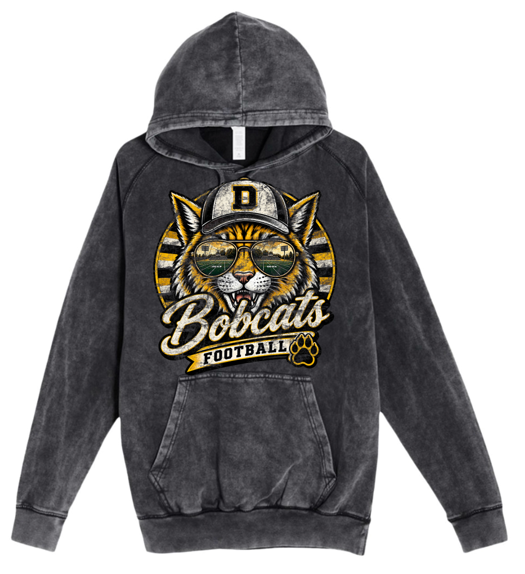 Hoodie - Charcoal Acid - Retro Cat