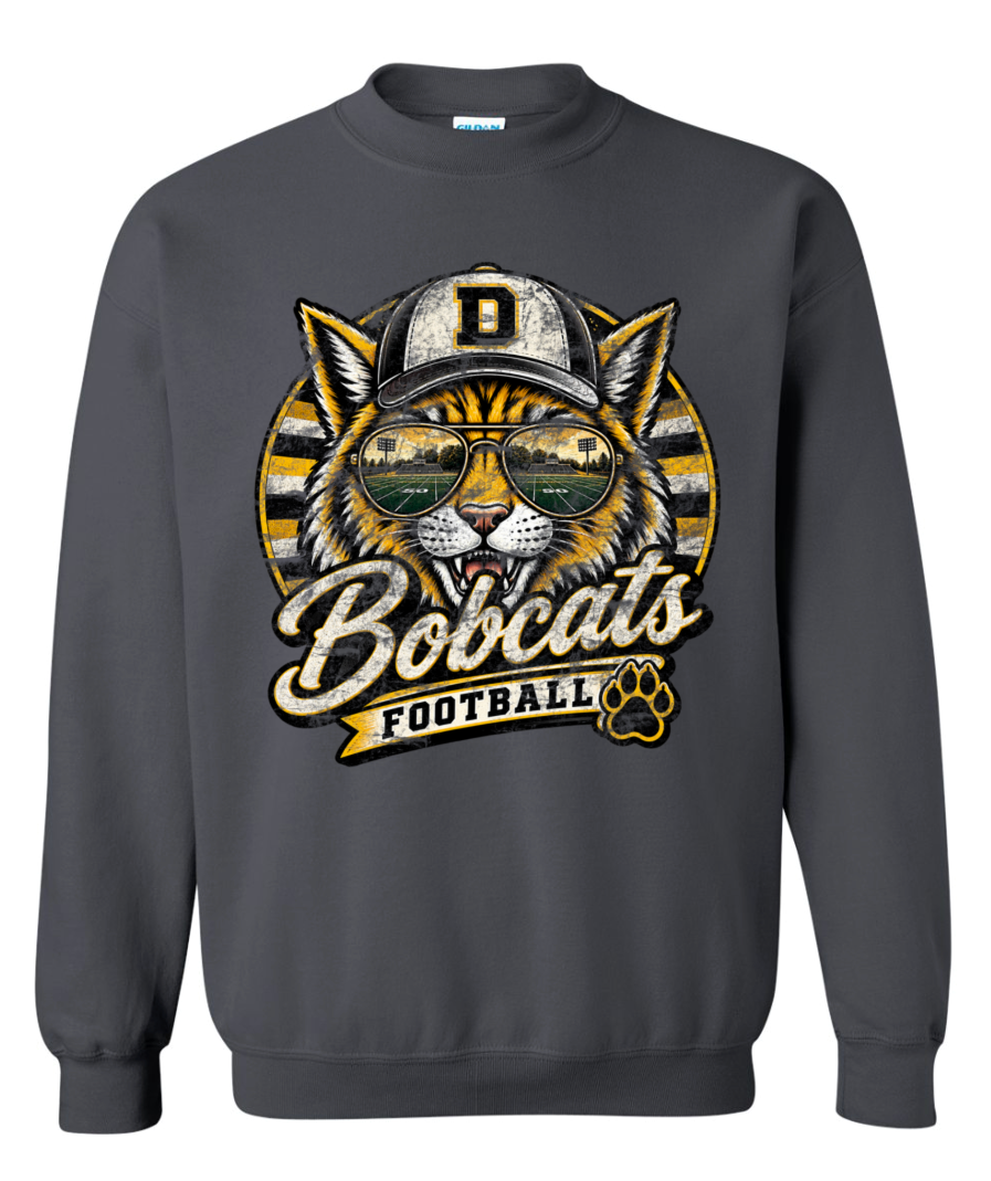 Crew Neck - Charcoal - Retro Cat