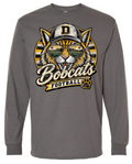 Long Sleeve - Charcoal - Retro Cat