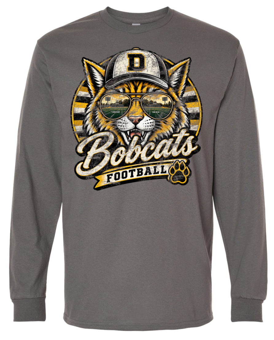 Long Sleeve - Charcoal - Retro Cat