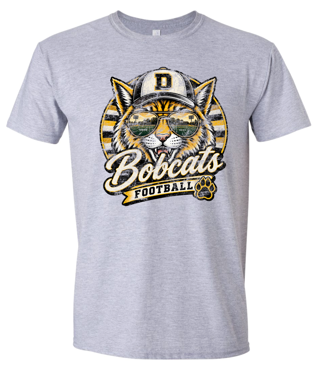 T-Shirt - Sport Grey - Retro Cat