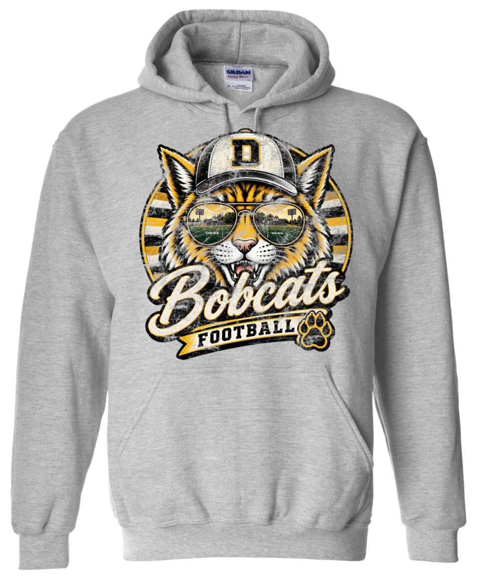 Hoodie - Sport Grey - Retro Cat