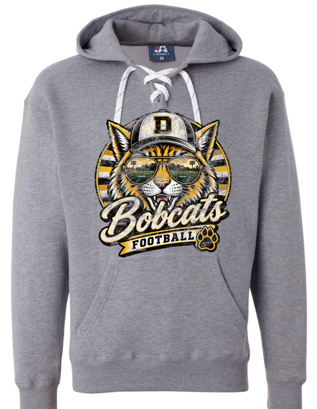 Hoodie lace - Sport Grey - Retro Cat
