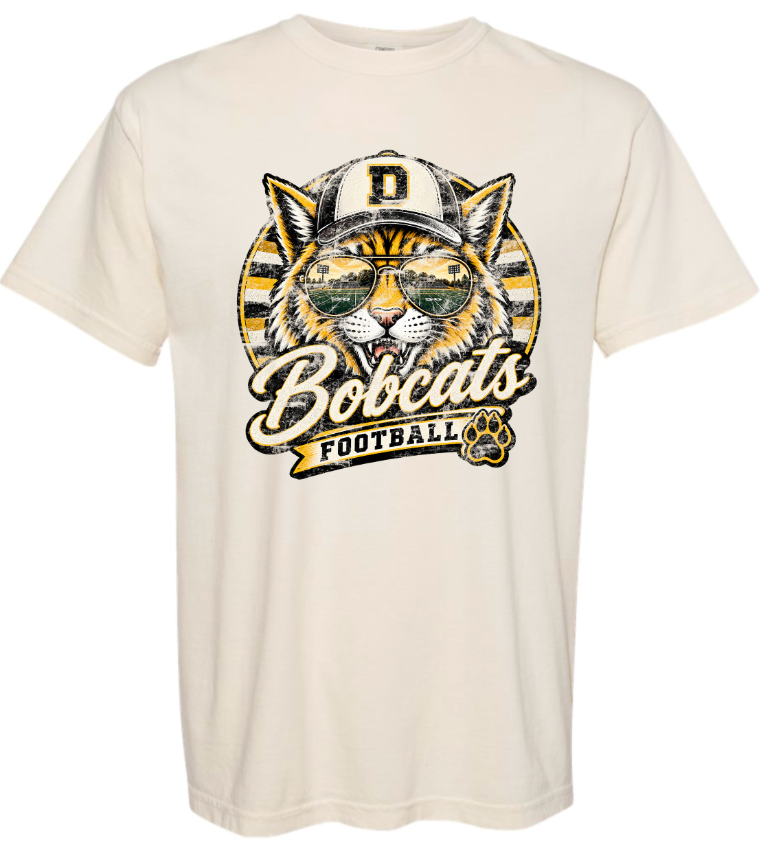 T-Shirt - Ivory - Retro Cat
