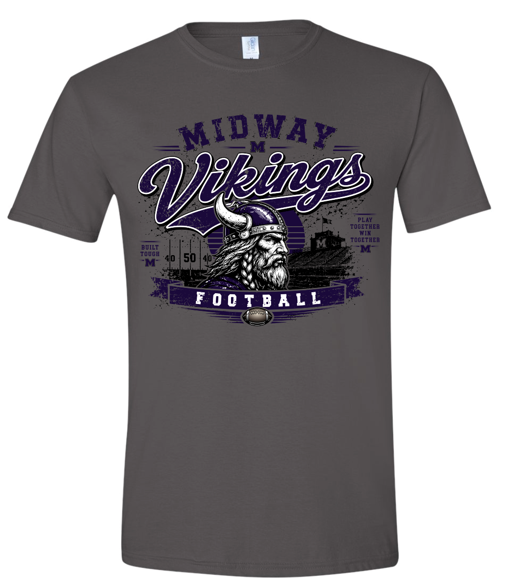 T-Shirt - Charcoal -  Retro Field