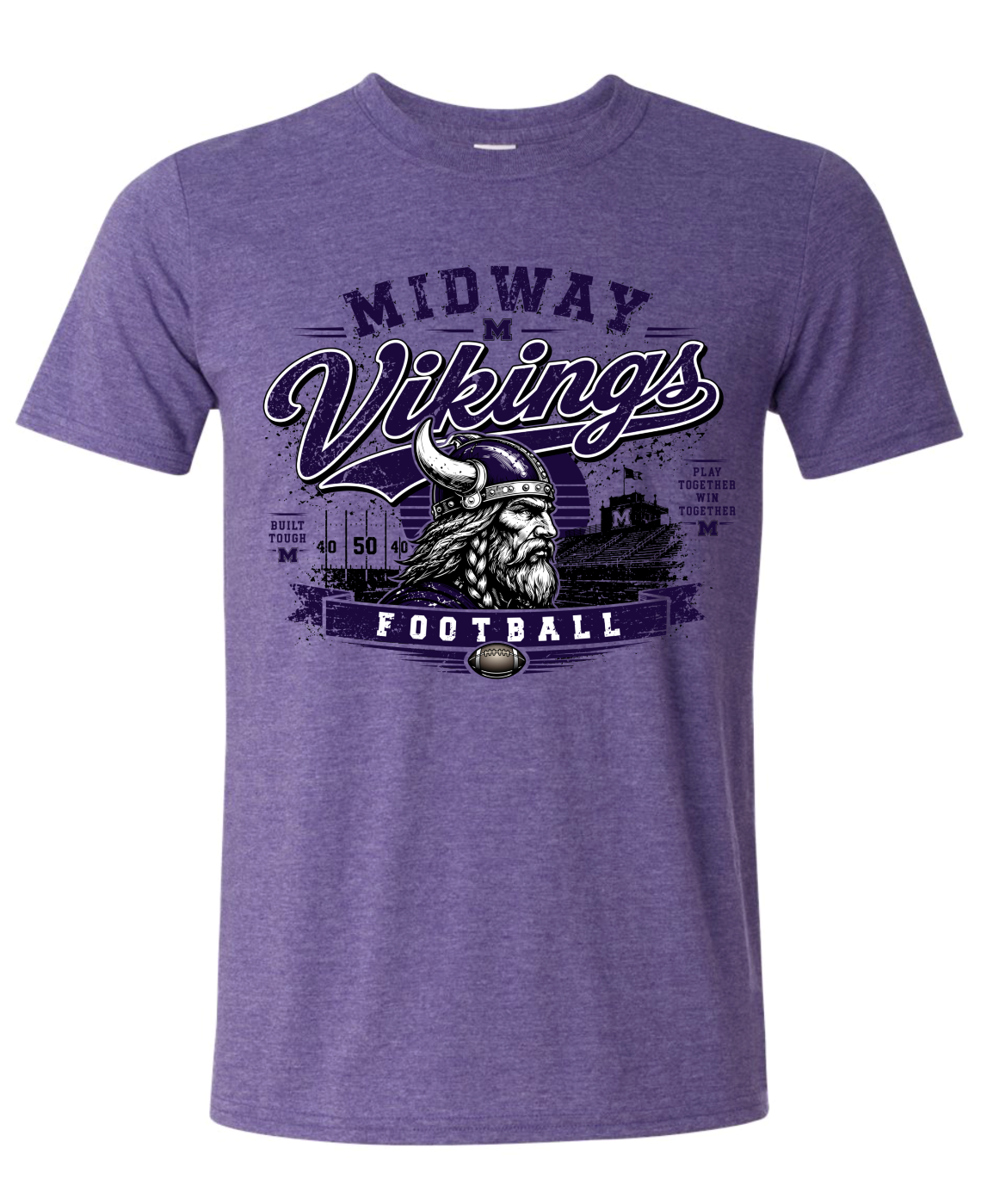T-Shirt - Heather Purple -  Retro Field