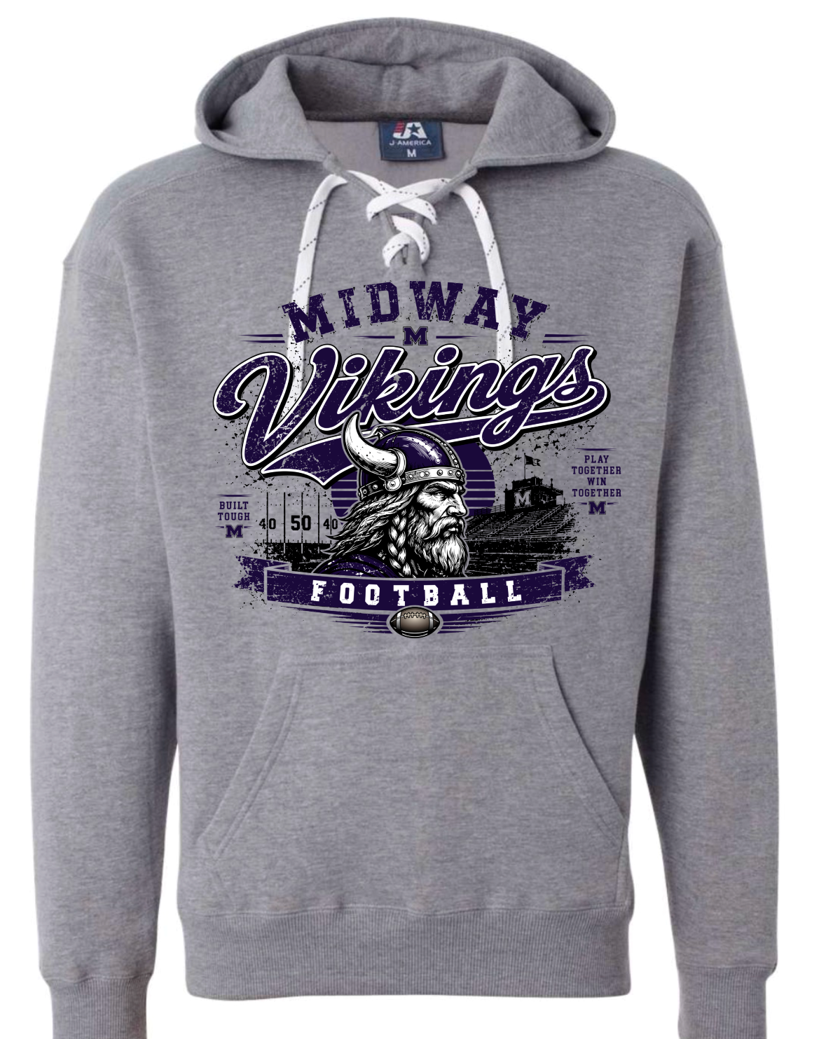 Hoodie lace - Sport Grey -  Retro Field