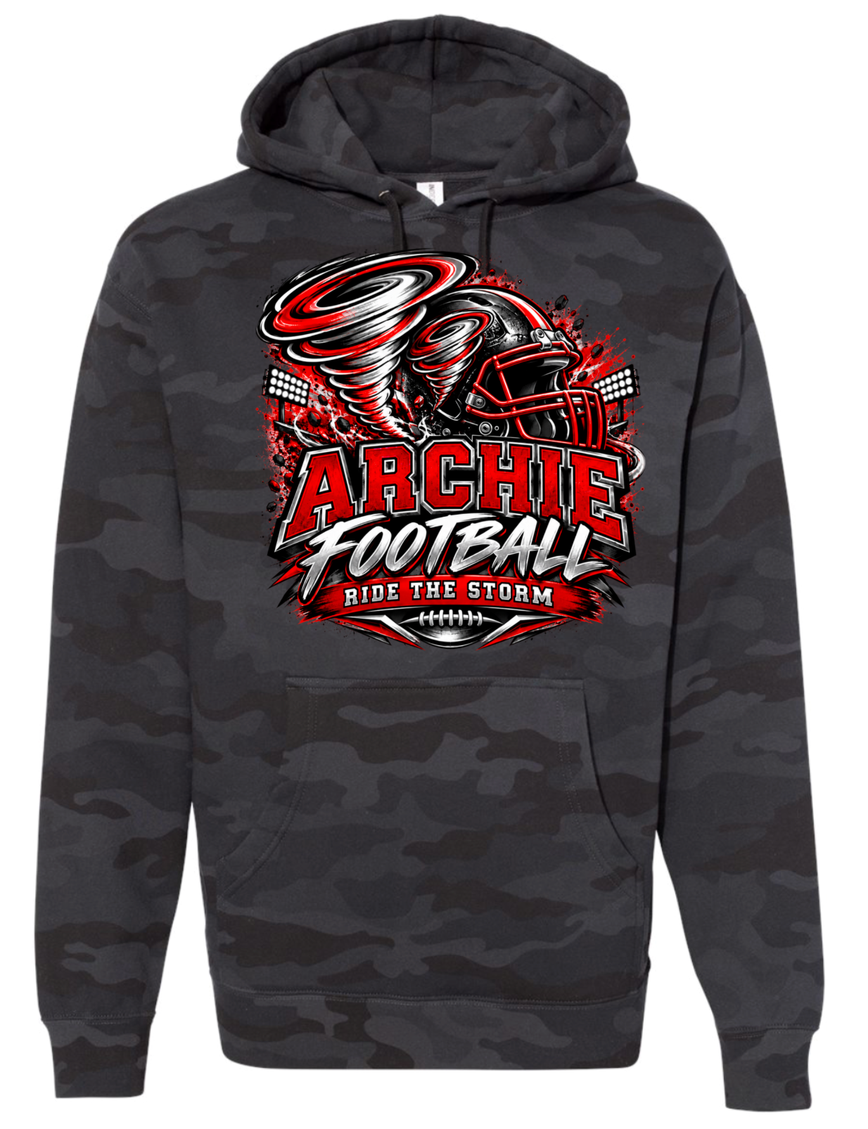 Hoodie - Black Camo - Ride The Storm