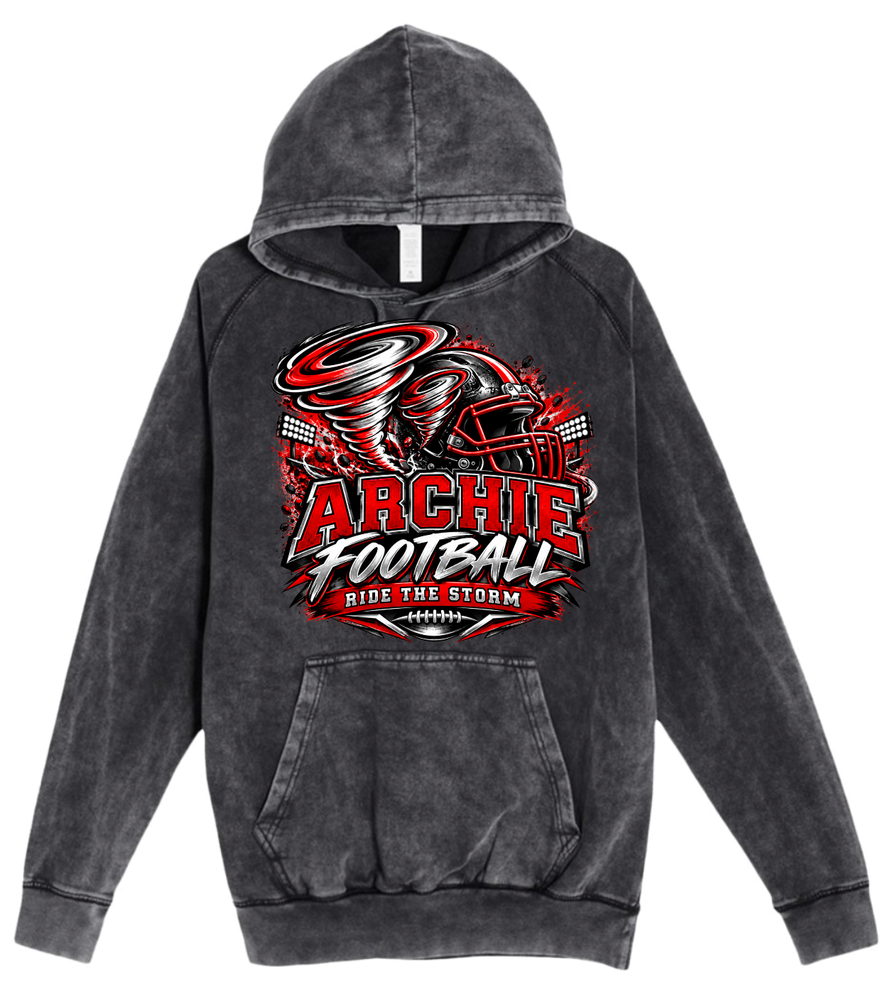 Hoodie - Charcoal Acid - Ride The Storm