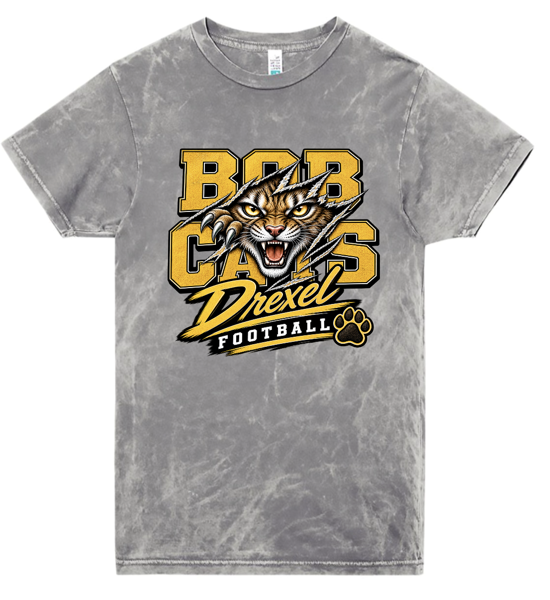 T-Shirt - Silver Acid - Rip Bobcats