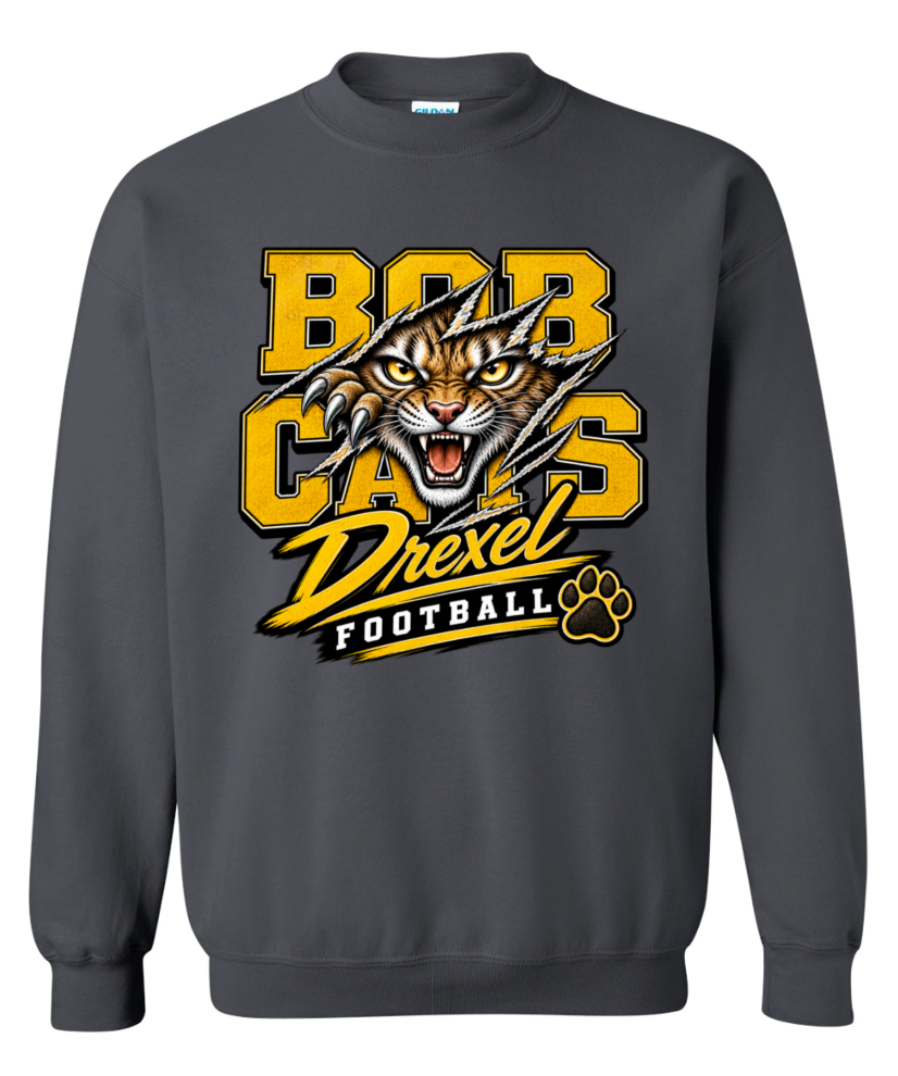 Crew Neck - Charcoal - Rip Bobcats