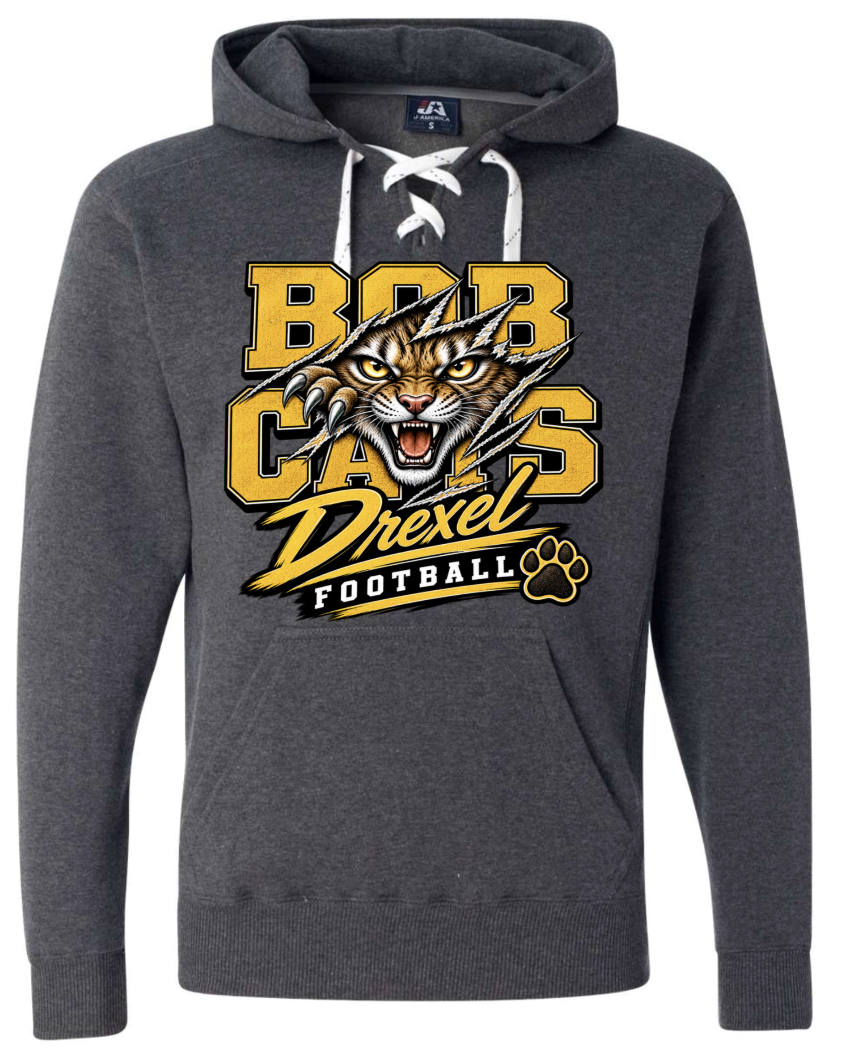 Hoodie lace - Charcoal - Rip Bobcats