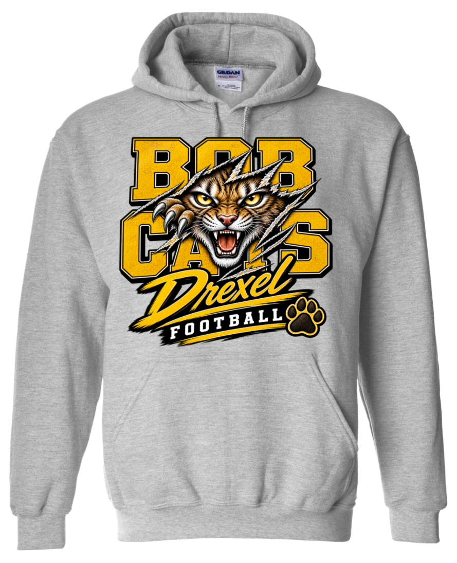 Hoodie - Sport Grey - Rip Bobcats
