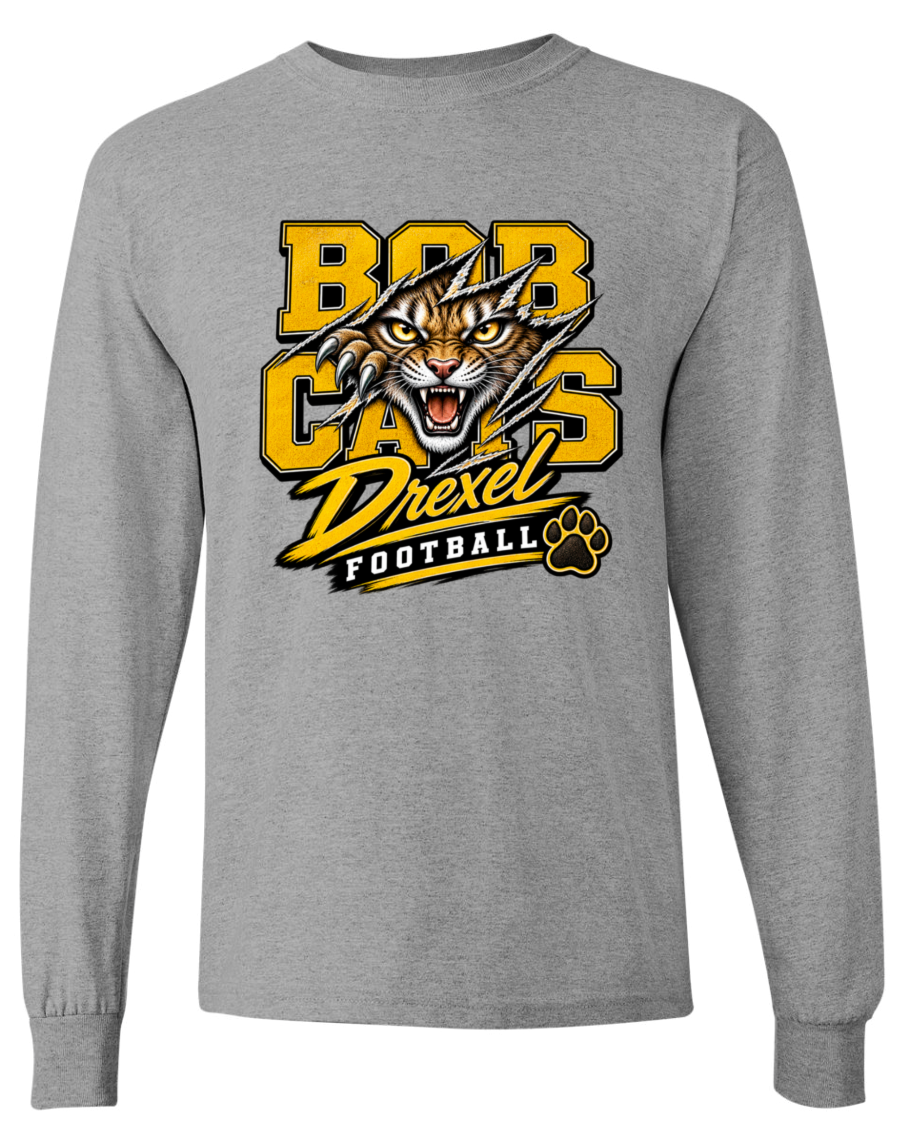 Long Sleeve - Sport Grey - Rip Bobcats