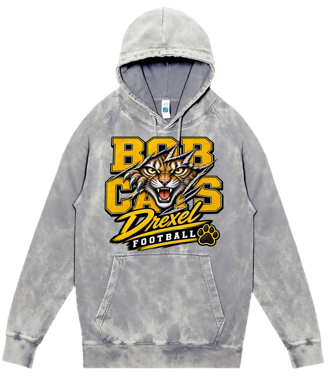 Hoodie - Silver Acid - Rip Bobcats