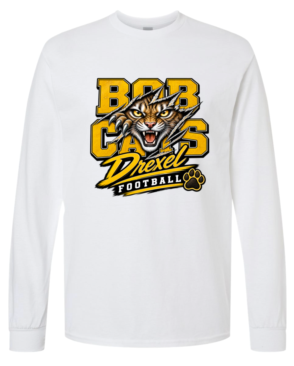 Long Sleeve - White - Rip Bobcats