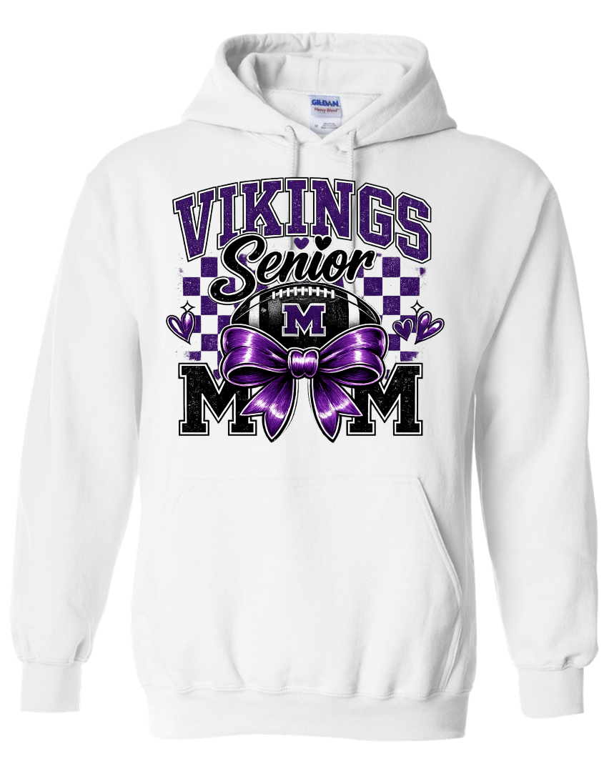 Hoodie - White - Senior Bow