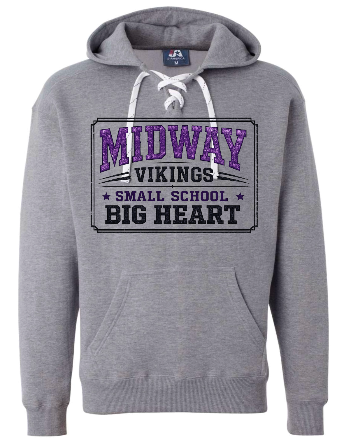 Hoodie lace - Sport Grey - Small School