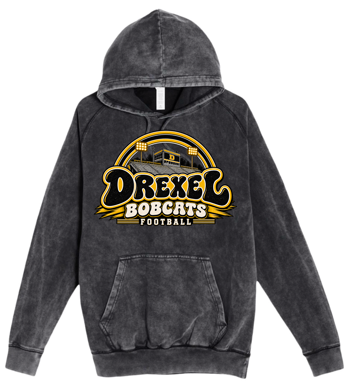Hoodie - Charcoal Acid - Stadium Retro