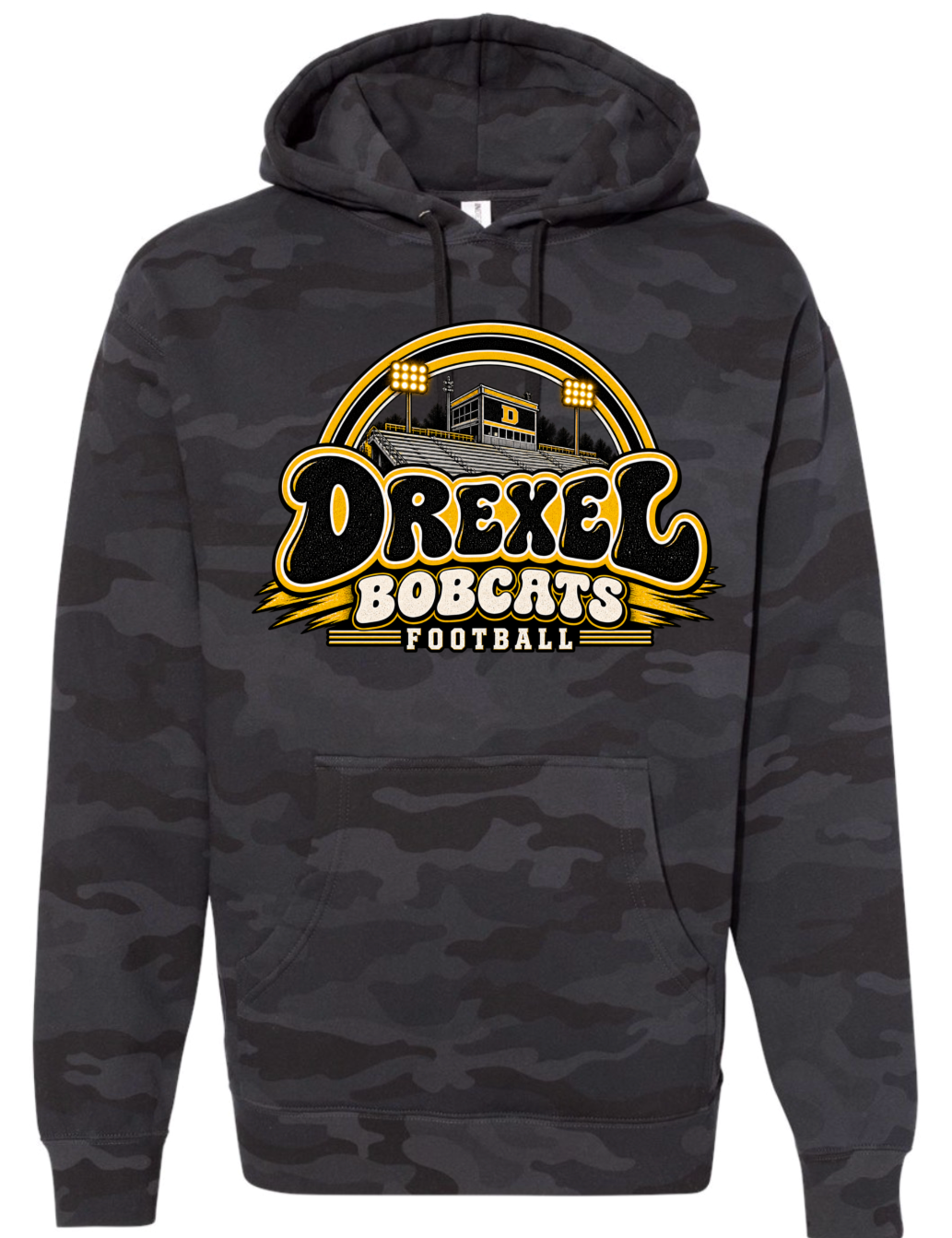 Hoodie - Black Camo - Stadium Retro