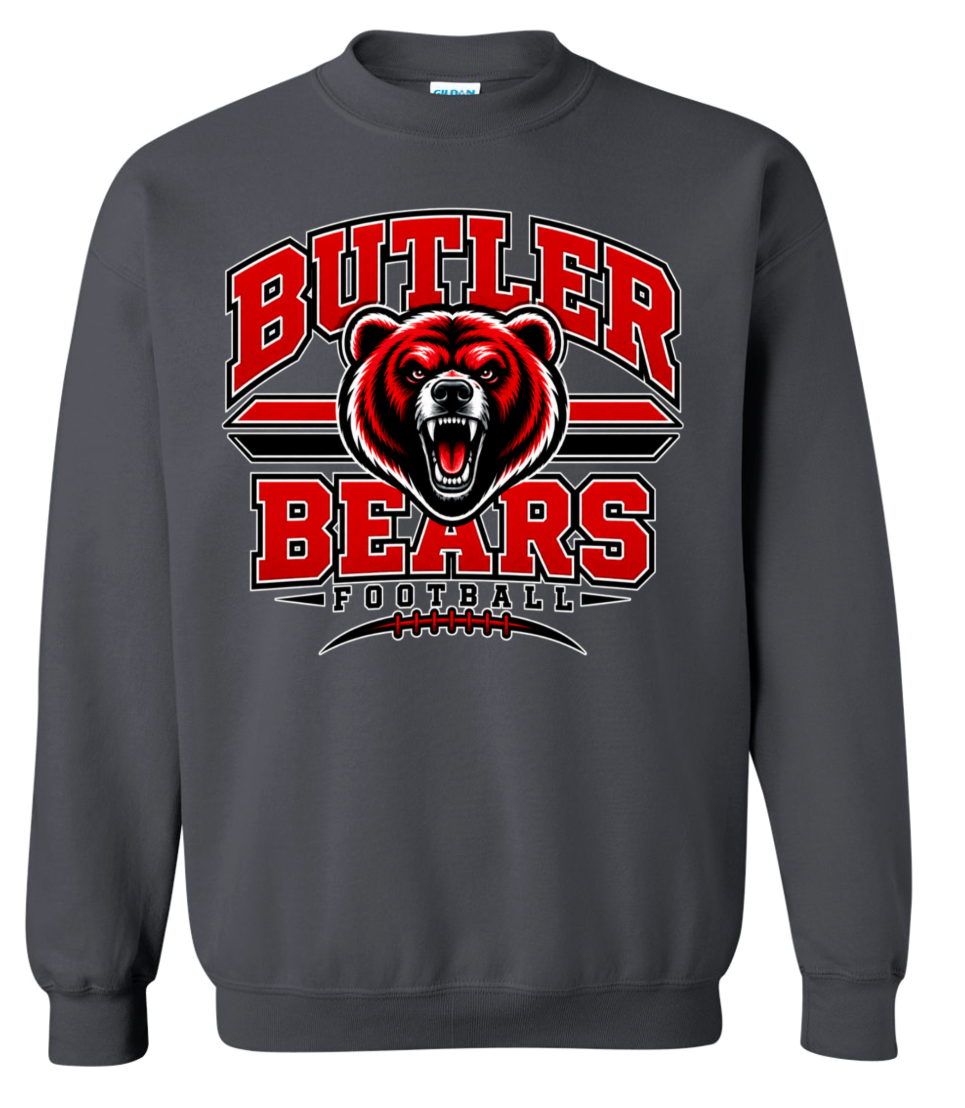 Crew Neck - Charcoal - Stripes