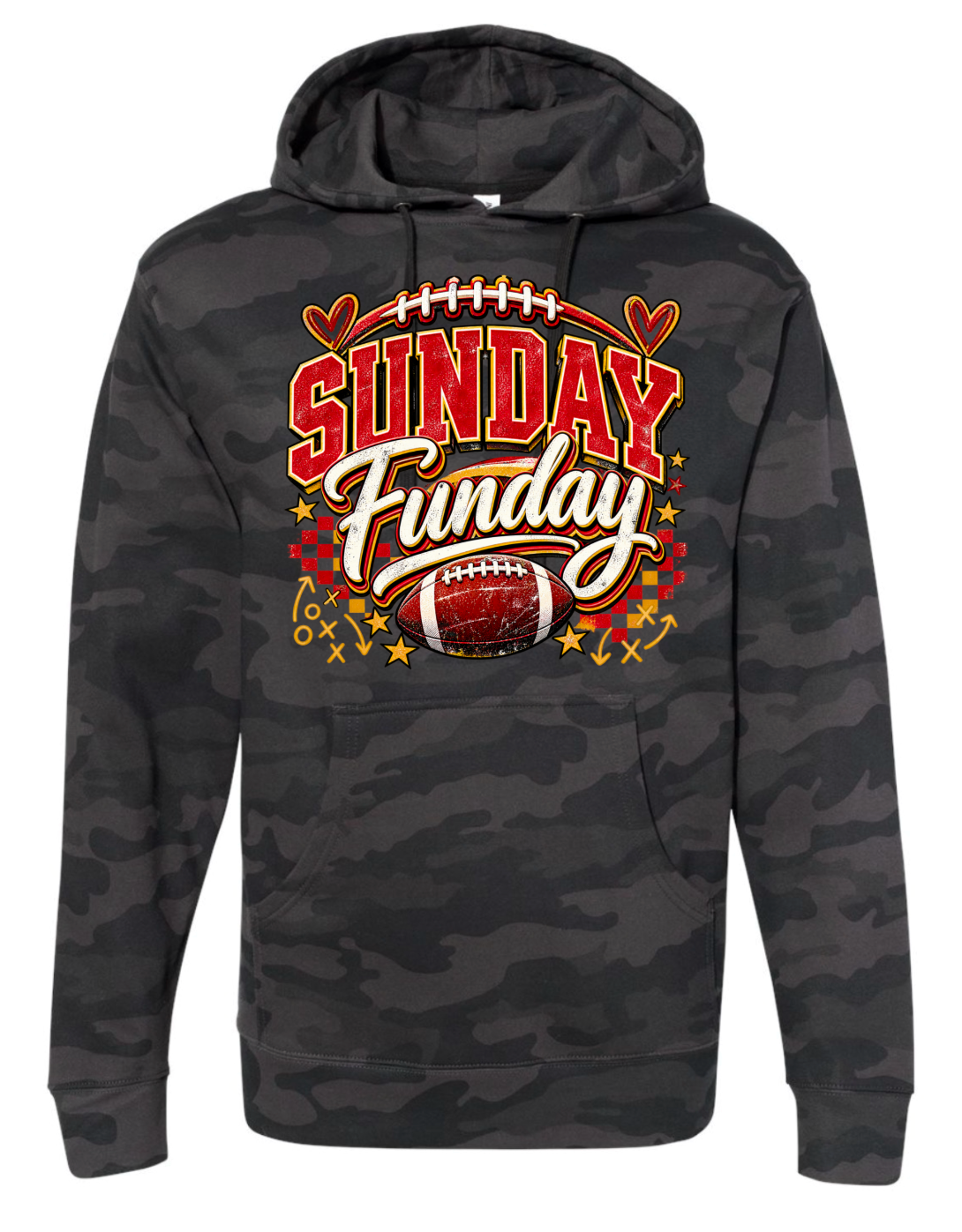 Hoodie - Black Camo - Sunday Funday