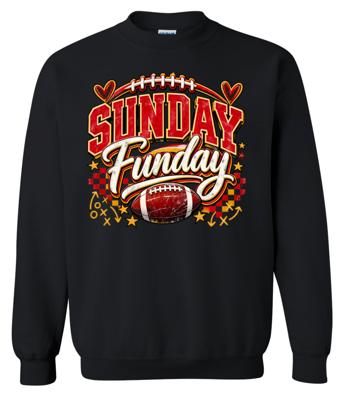 Crew Neck - Black - Sunday Funday