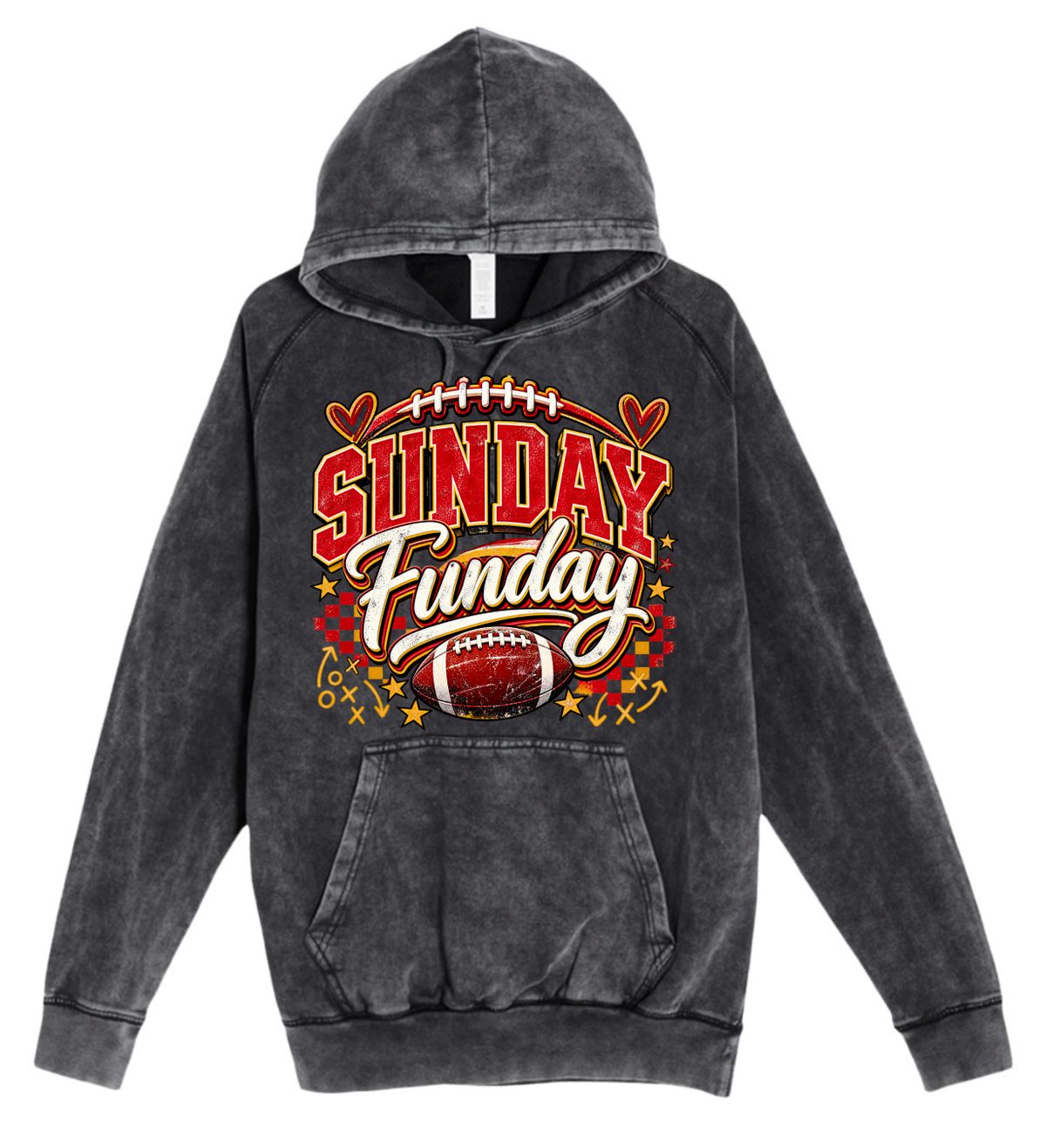 Hoodie - Charcoal Acid - Sunday Funday
