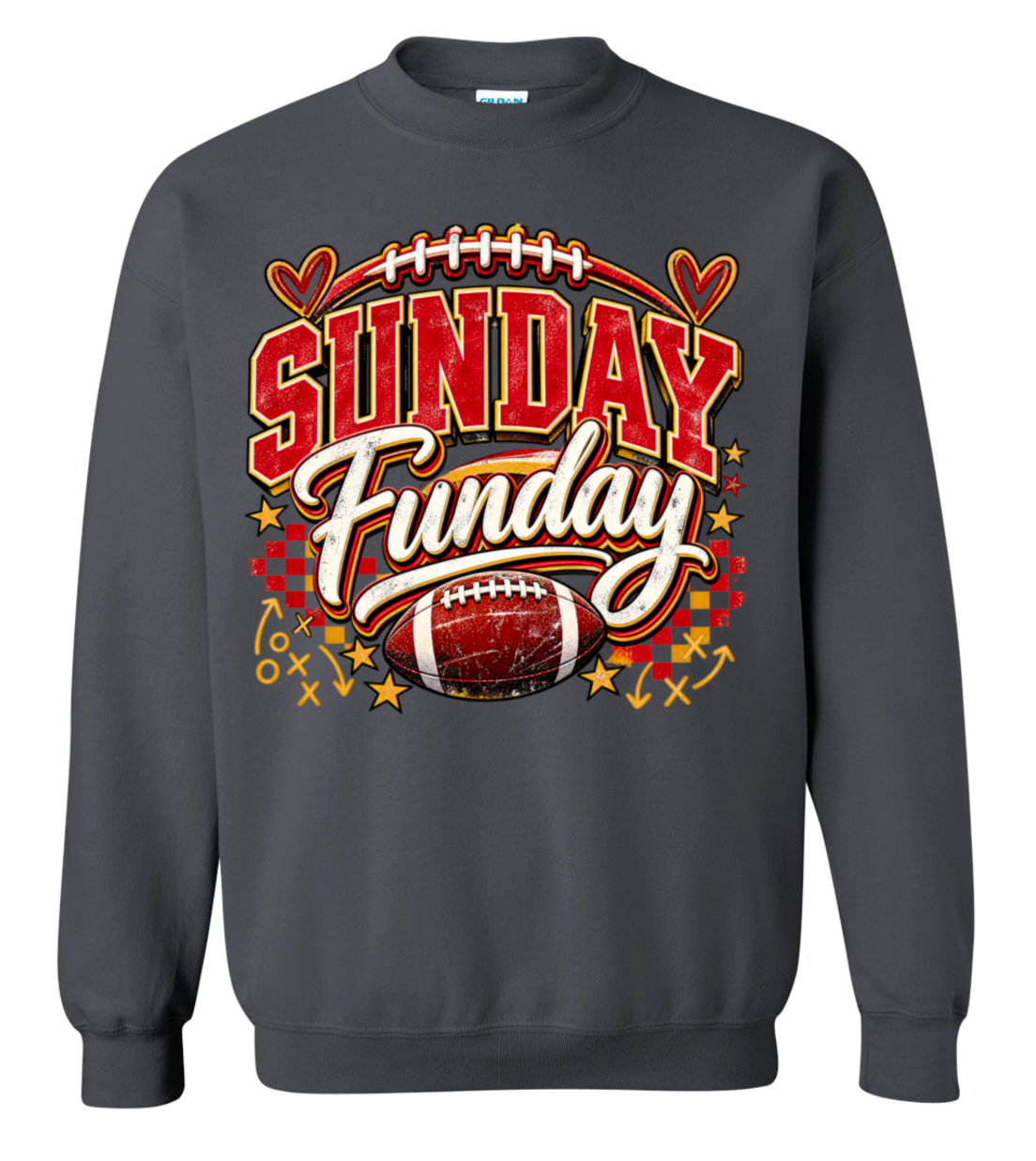 Crew Neck -Charcoal - Sunday Funday