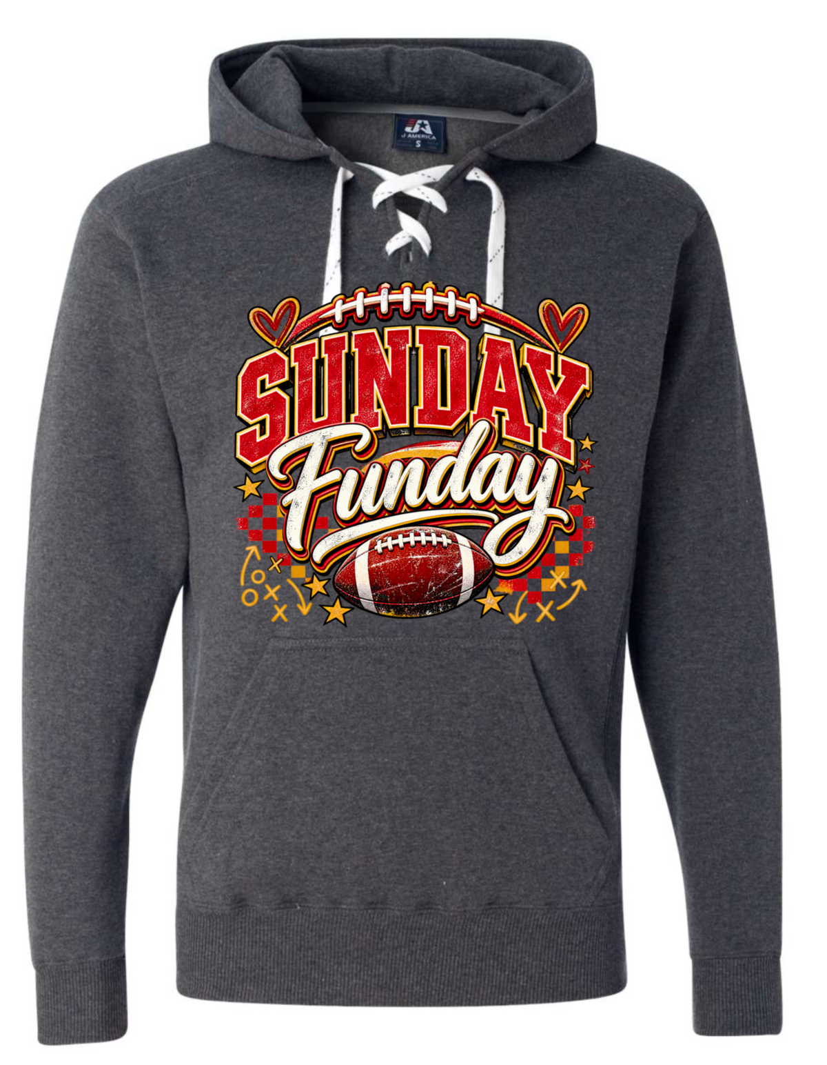 Hoodie lace - Charcoal - Sunday Funday