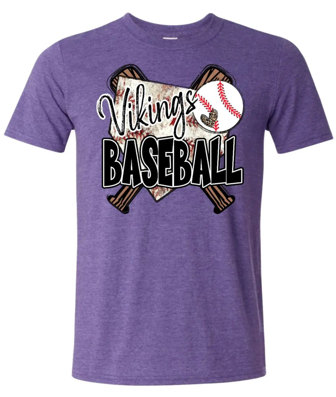 T-Shirt Heather Purple Base/Bat Viking 2