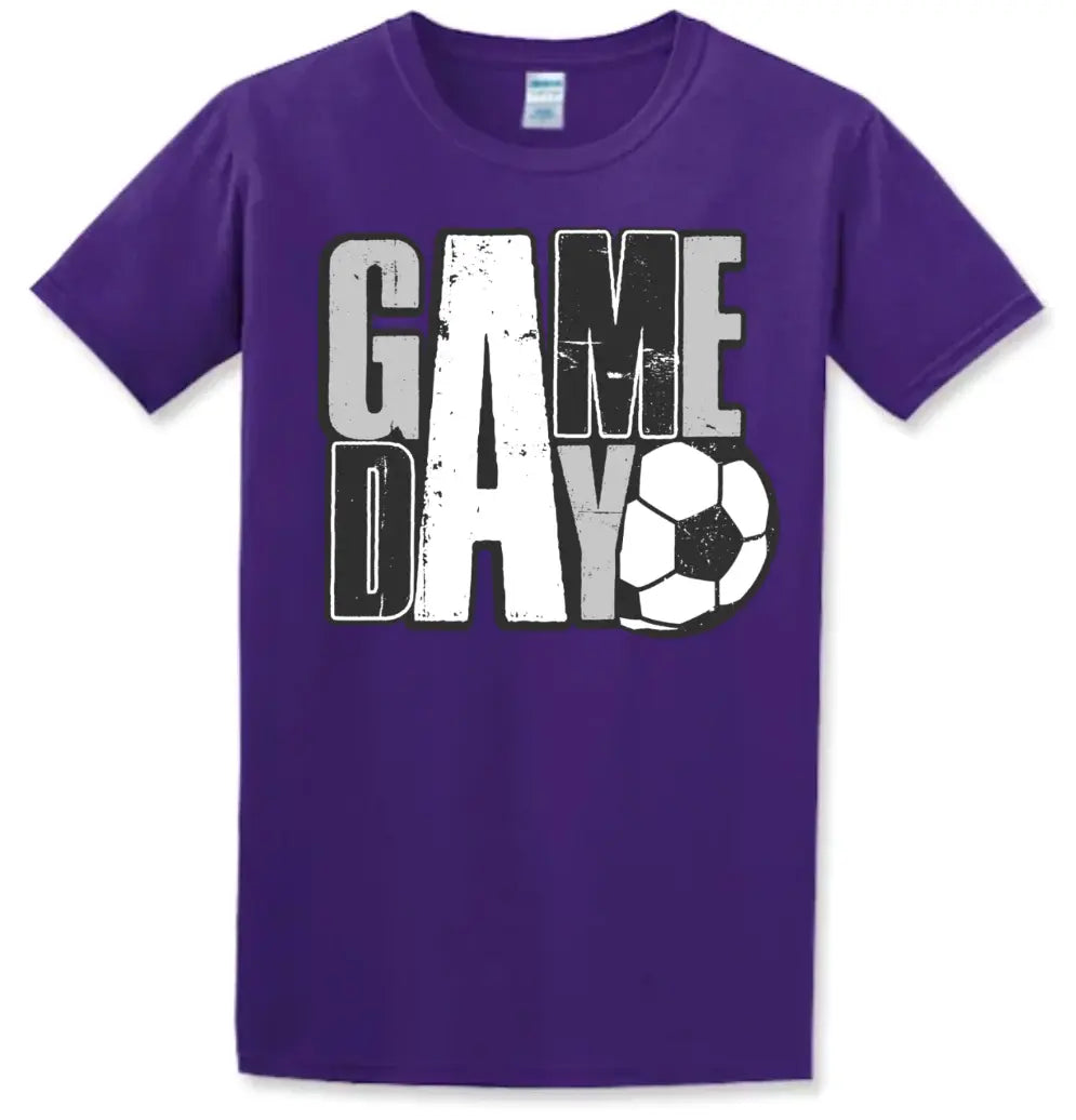 T-Shirt Purple Distressed Game Day Stack 2