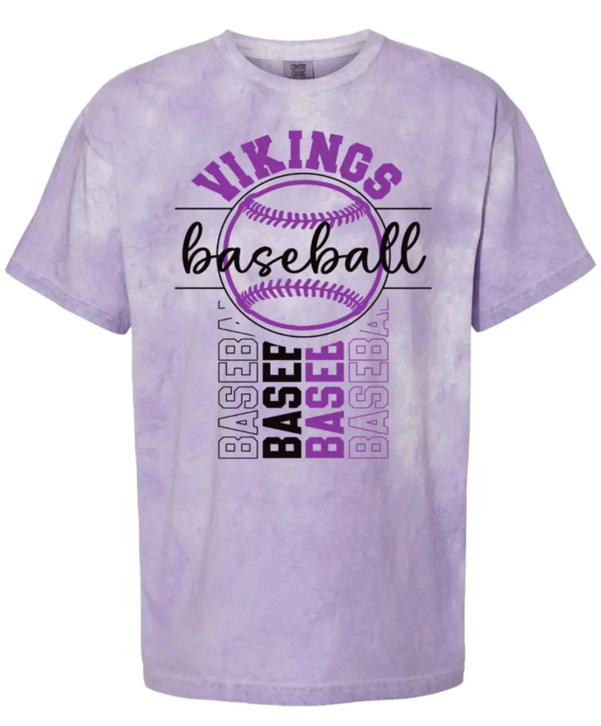 T-Shirt Purple Smoke Viking BB Vert Badge 14