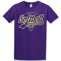 T-Shirt Purple Softball Base Scribble 1