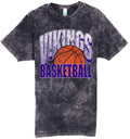 T-Shirt Vikings Grunge Basketball Black Acid