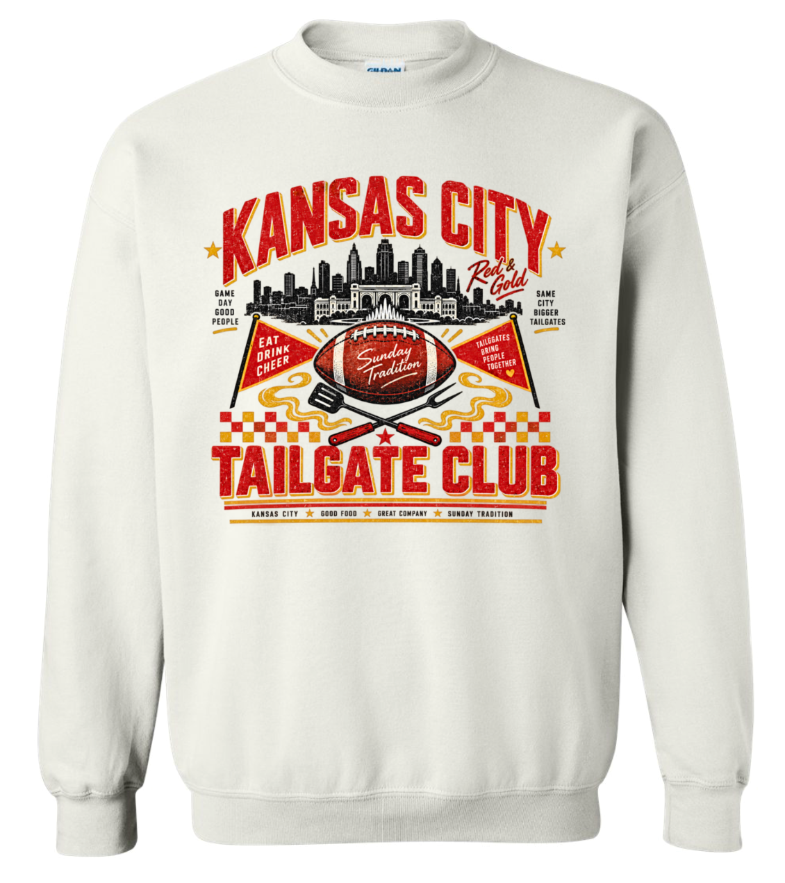 Crew Neck - White - Tailgate