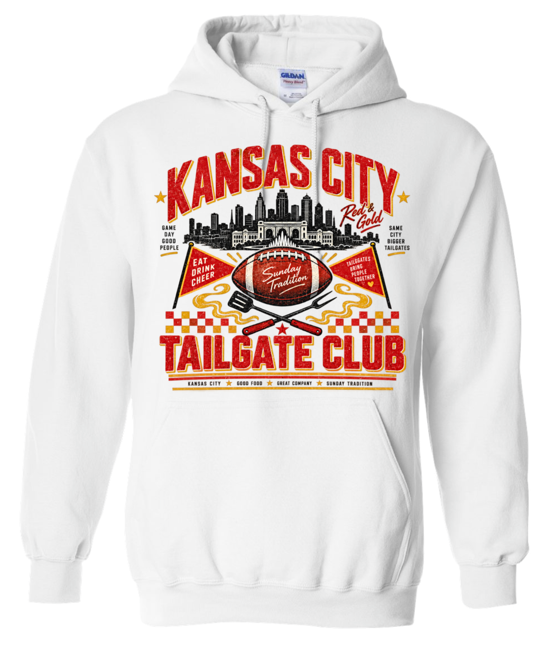 Hoodie - White - Tailgate