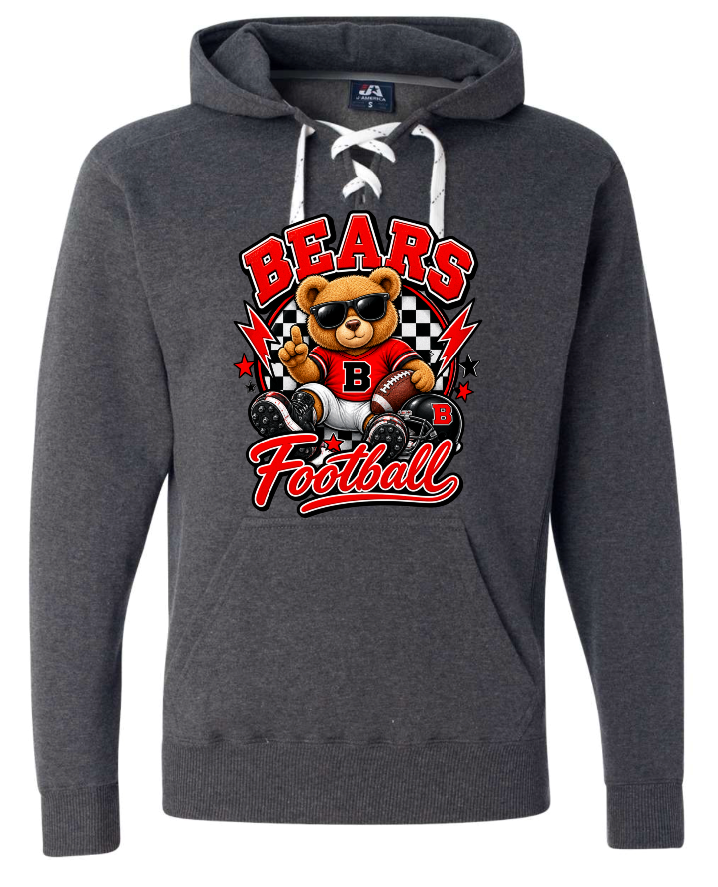Hoodie lace - Charcoal - Teddy