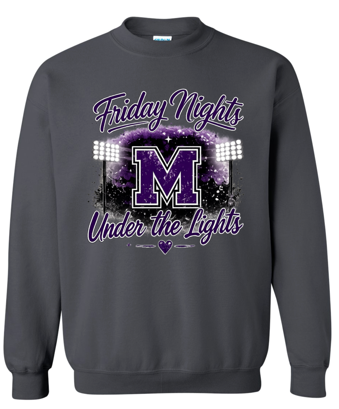 Crew Neck - Charcoal - Under The Lights