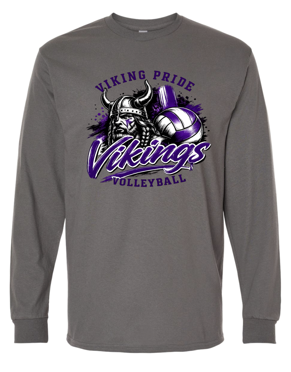 Long Sleeve - Charcoal - Volleyball Pride