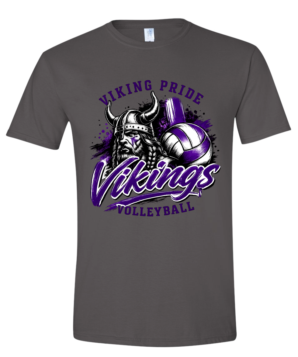 T-Shirt - Charcoal - Volleyball Pride