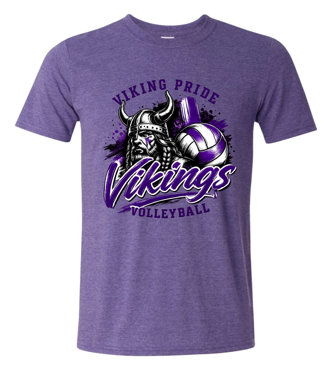 T-Shirt - Heather Purple - Volleyball Pride