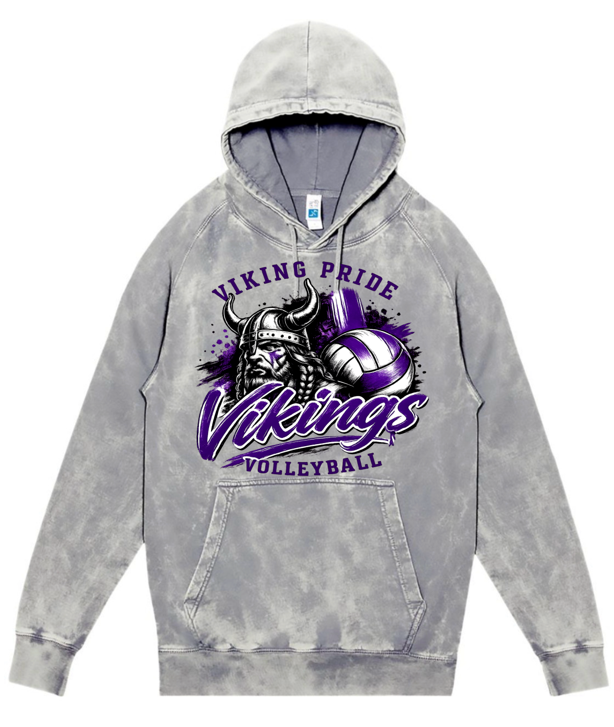 Hoodie - Silver Acid - Volleyball Pride