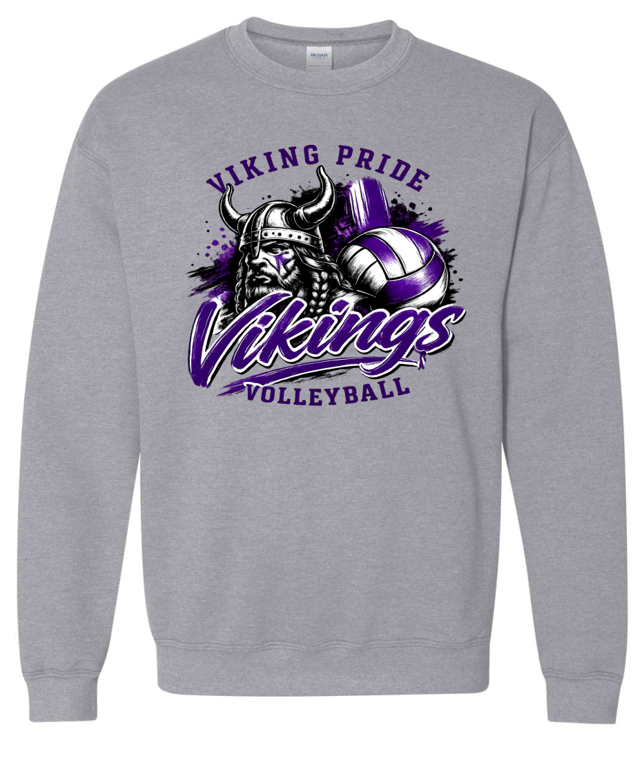 Crew Neck - Sport Grey - Volleyball Pride