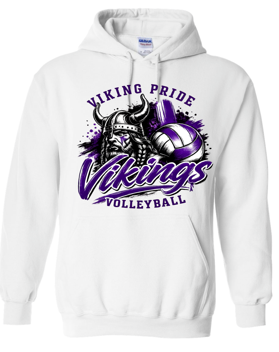 Hoodie - White - Volleyball Pride